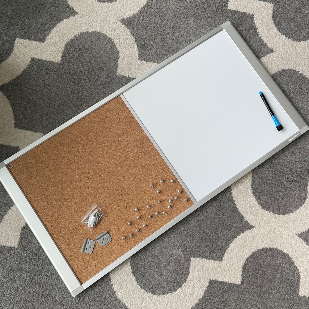 Magnetic Dry Erase Whiteboard/Cork Board | 36" x 18"